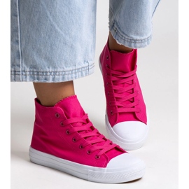 Bez marki Baskets montantes Ghanem rose foncé 1
