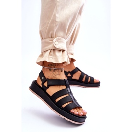 Sandales Velcro végétaliennes pour femmes ZAXY JJ285017 noir 2