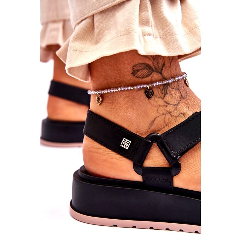 Sandales Velcro végétaliennes pour femmes ZAXY JJ285017 le noir 3 Sandales Velcro végétaliennes pour femmes ZAXY JJ285017 le noir 3