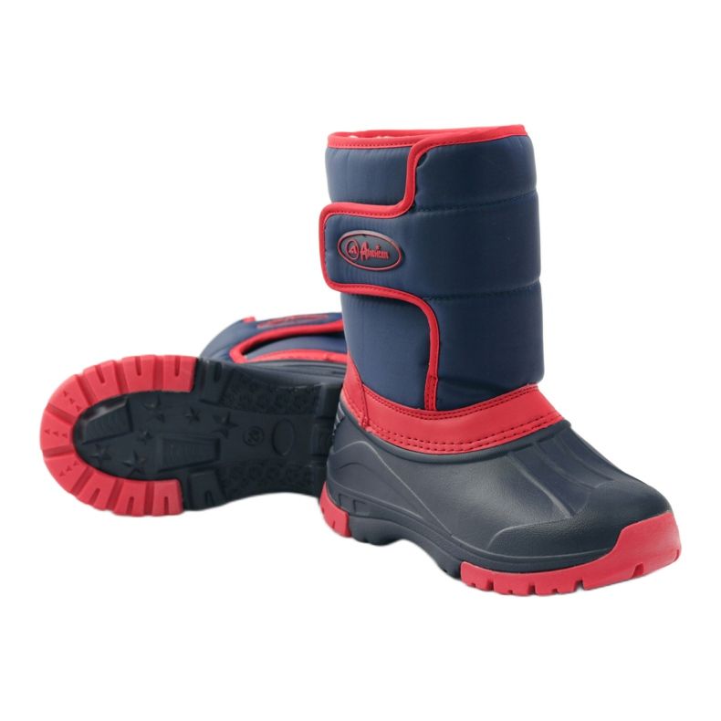 American Club bottes d'hiver super légères américaines rouge bleu marine 3