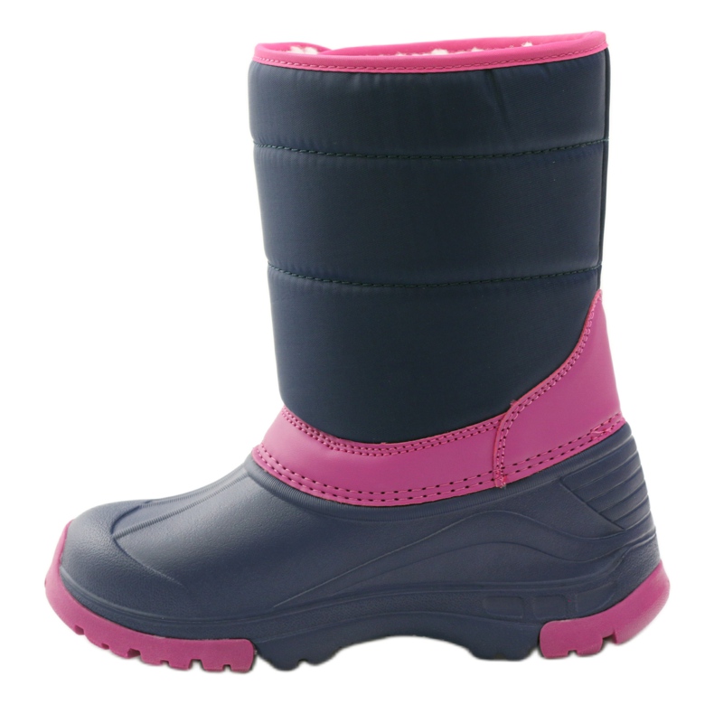 Bottes d'hiver bottes American Club super légères bleu marine rose 1