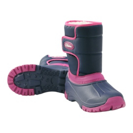 Bottes d'hiver bottes American Club super légères bleu marine rose 2