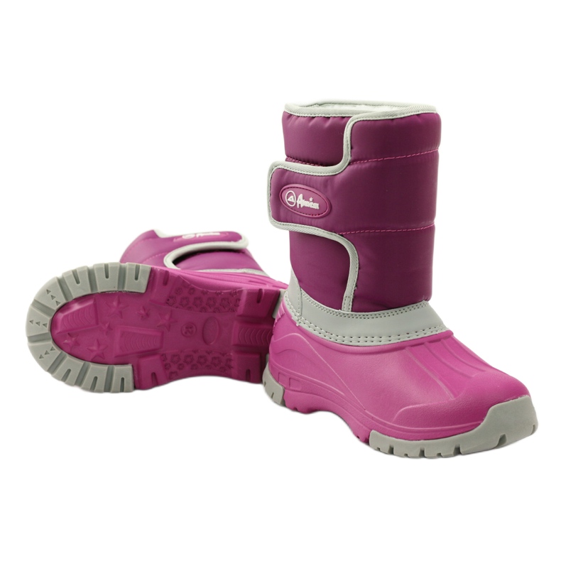 American Club Bottes d'hiver bottes américaines super légères rose gris 3