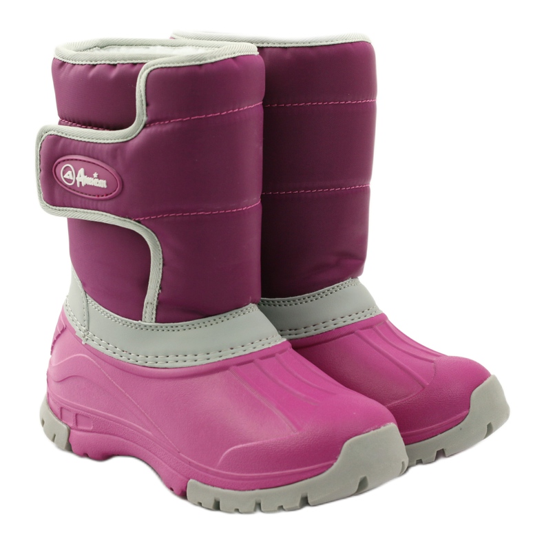 American Club Bottes d'hiver bottes américaines super légères rose gris 4