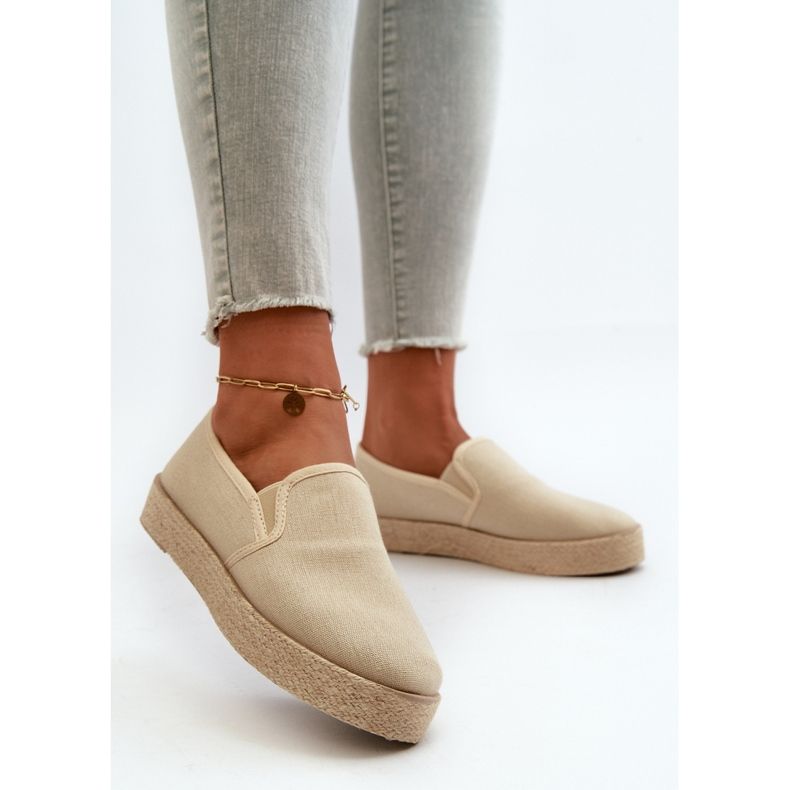 News Espadrilles Pour Femmes Sur La Plateforme Beige Naloenma 2
