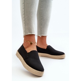 News Espadrilles Femme Sur Plateforme Noir Naloenma le noir 2