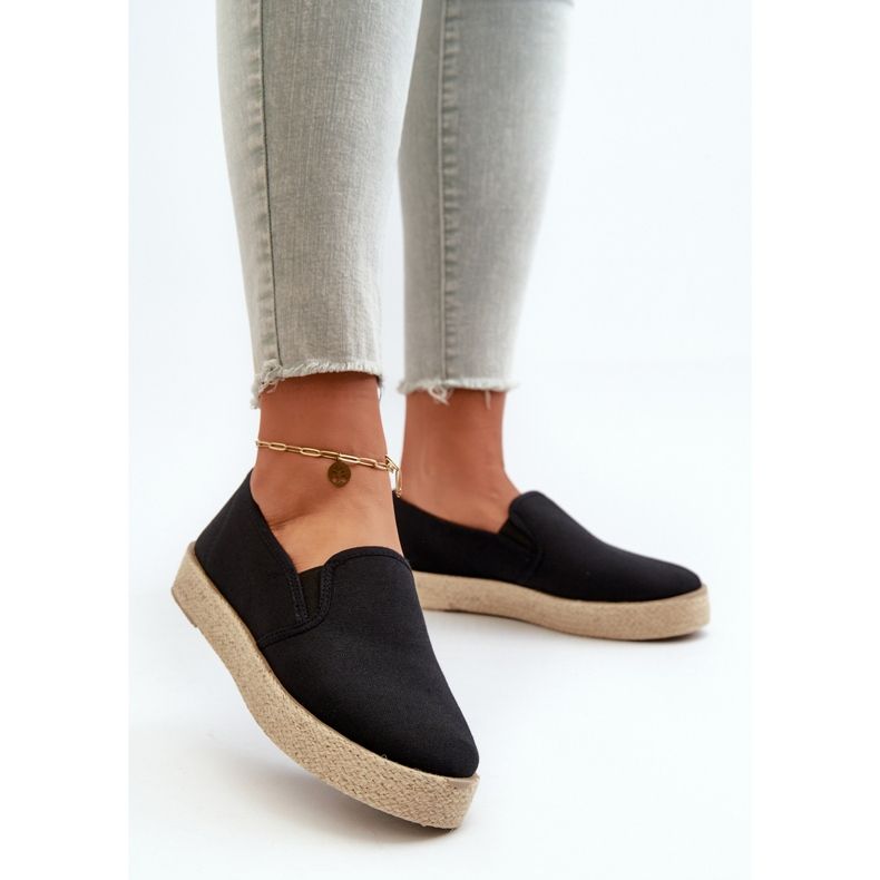 News Espadrilles Femme Sur Plateforme Noir Naloenma le noir 2