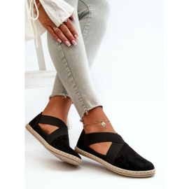 Espadrilles Femme À Bretelles Élastiques Eco Daim Noir Phaedrana le noir 7