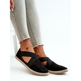 Espadrilles Femme À Bretelles Élastiques Eco Daim Noir Phaedrana le noir 8