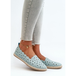 Ballerines à enfiler à fleurs Vennice pour femmes de coloris bleu 1