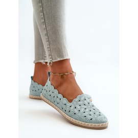 Ballerines à enfiler à fleurs Vennice pour femmes de coloris bleu 5