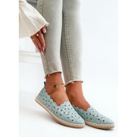 Ballerines à enfiler à fleurs Vennice pour femmes de coloris bleu 7
