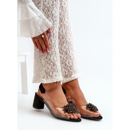 Sandales À Talons Hauts Pour Femme Avec Dessus Transparent, Noir Aleola le noir 1 Sandales À Talons Hauts Pour Femme Avec Dessus Transparent, Noir Aleola le noir 1