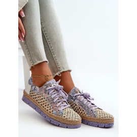 Chaussures en cuir pour femmes Maciejka 05897-05 Violet 1