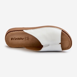Tongs confortables pour femmes en cuir écologique Inblu GS0003I1 Blanc blanche 1