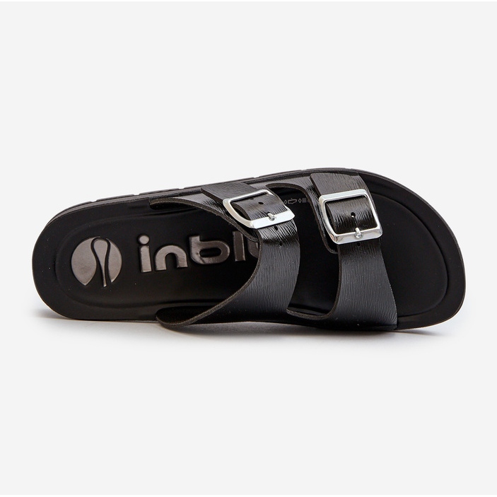 Tongs confortables pour femmes avec boucles Inblu CP000034 Noir le noir 1