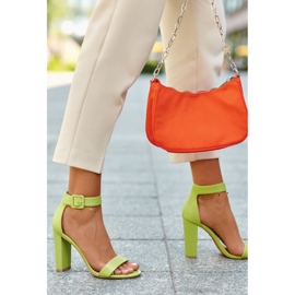 Sandales à talons hauts Georgina vert fluo 1