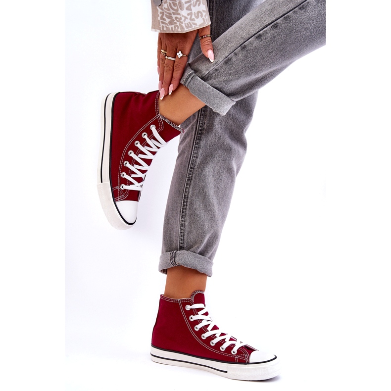 Baskets Femme Classic High Bordeaux Remos rouge 4