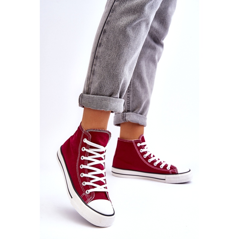 Baskets Femme Classic High Bordeaux Remos rouge 3