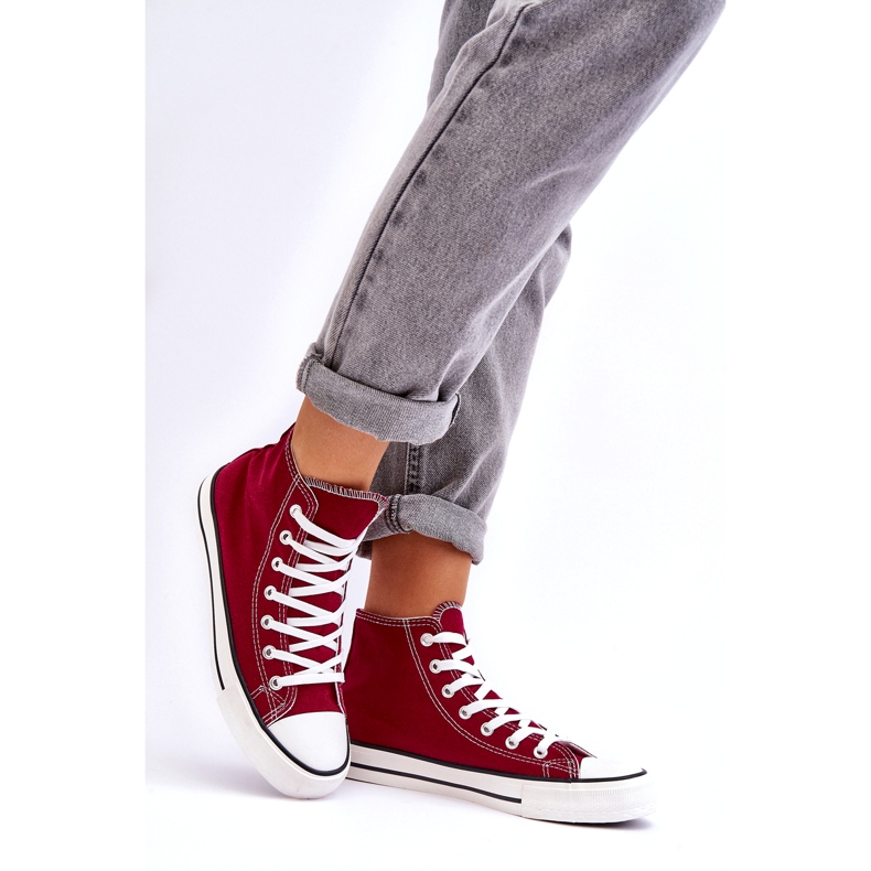 Baskets Femme Classic High Bordeaux Remos rouge 2
