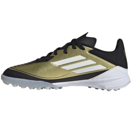 Chaussures Adidas F50 League Messi Jr Tf IG9277 doré 1