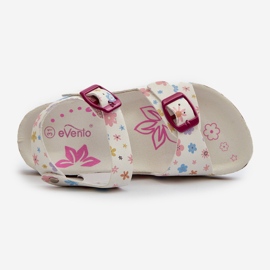 Sandales enfant à fleurs et boucles, blanc Memoria blanche 1