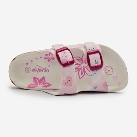 Tongs pour enfants avec boucles coeur, rose Abiding 1