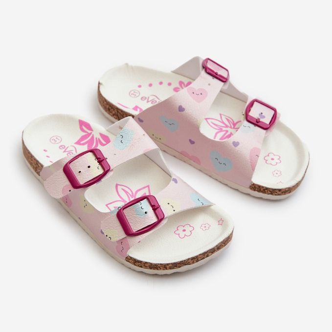Tongs pour enfants avec boucles coeur, rose Abiding 2 Tongs pour enfants avec boucles coeur, rose Abiding 2