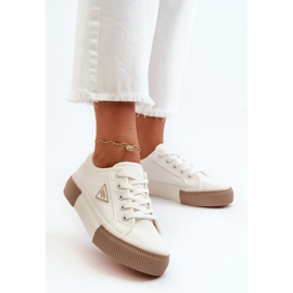 Baskets basses femme blanches Enalae 5