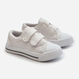 Baskets Velcro Enfant Big Star NN374117 Blanc blanche 1