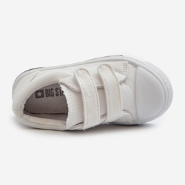 Baskets Velcro Enfant Big Star NN374117 Blanc blanche 2