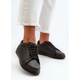 Chaussures de sport basses Diunna noires pour femmes en cuir écologique le noir 2