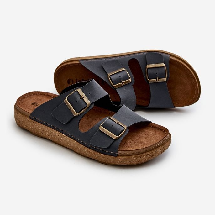 Tongs légères et confortables pour hommes avec boucles Inblu MT000016 bleu marine 2