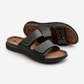Tongs confortables pour hommes avec sangles velcro Inblu GV00002I noir le noir 1