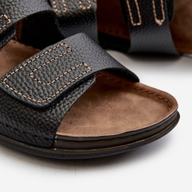 Tongs confortables pour hommes avec sangles velcro Inblu GV00002I noir 2