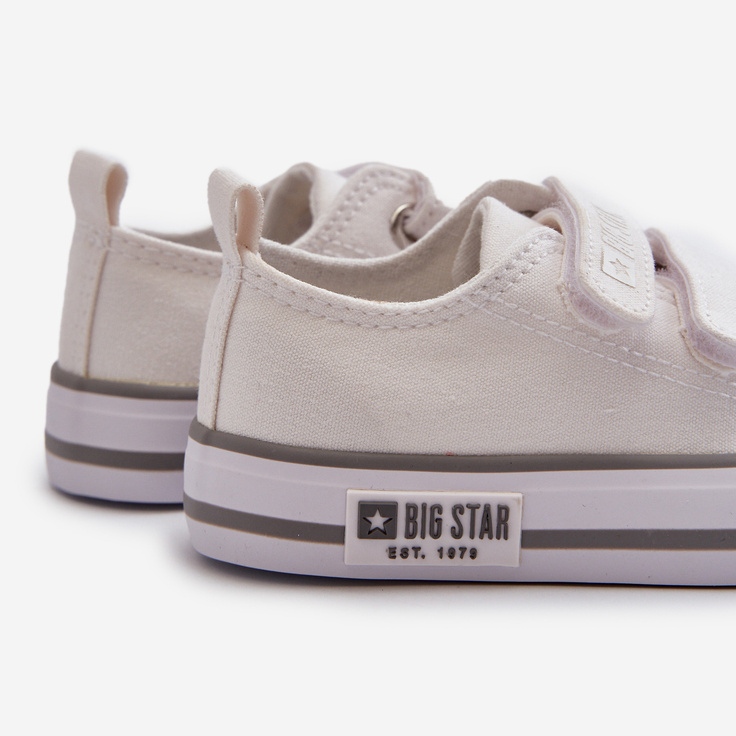 Baskets Velcro Enfant Big Star LL374016 Blanc blanche 2