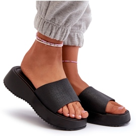 Tongs Pour Femmes Sur Plateforme Et Compensée Noir Vimarils le noir 7