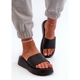 Tongs Pour Femmes Sur Plateforme Et Compensée Noir Vimarils le noir 4