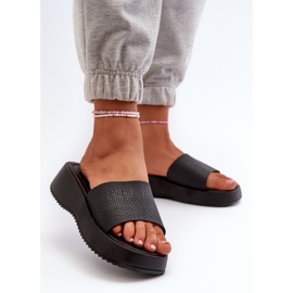Tongs Pour Femmes Sur Plateforme Et Compensée Noir Vimarils le noir 2
