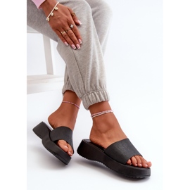 Tongs Pour Femmes Sur Plateforme Et Compensée Noir Vimarils le noir 5