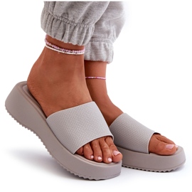 Tongs Pour Femmes Sur Plateforme Et Compensée Gris Vimarils 7