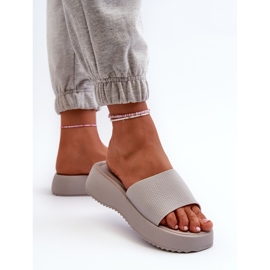 Tongs Pour Femmes Sur Plateforme Et Compensée Gris Vimarils 5