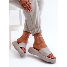 Tongs Pour Femmes Sur Plateforme Et Compensée Gris Vimarils 6