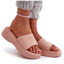 Tongs Pour Femmes Sur Plateforme Et Compensée, Rose Vimarils 7