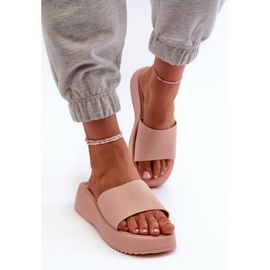 Tongs Pour Femmes Sur Plateforme Et Compensée, Rose Vimarils 4