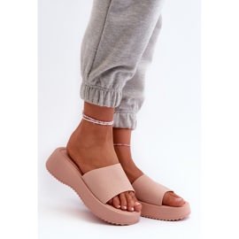 Tongs Pour Femmes Sur Plateforme Et Compensée, Rose Vimarils 1