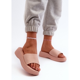 Tongs Pour Femmes Sur Plateforme Et Compensée, Rose Vimarils 2