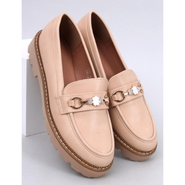 Nivetti Mocassins plateforme beiges 1