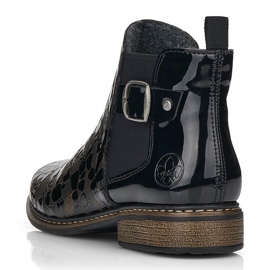 Bottes Jodhpur pour femmes en cuir verni Rieker Z4965-90 le noir 1