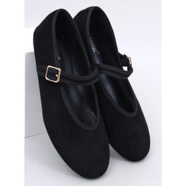 Soltani Ballerines noires à lanières le noir 1